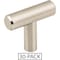 Elements 30-Pack of the 1-9/16" Overall Length Satin Nickel Naples Cabinet "T" Knob 40SN-30 - alternate 1
